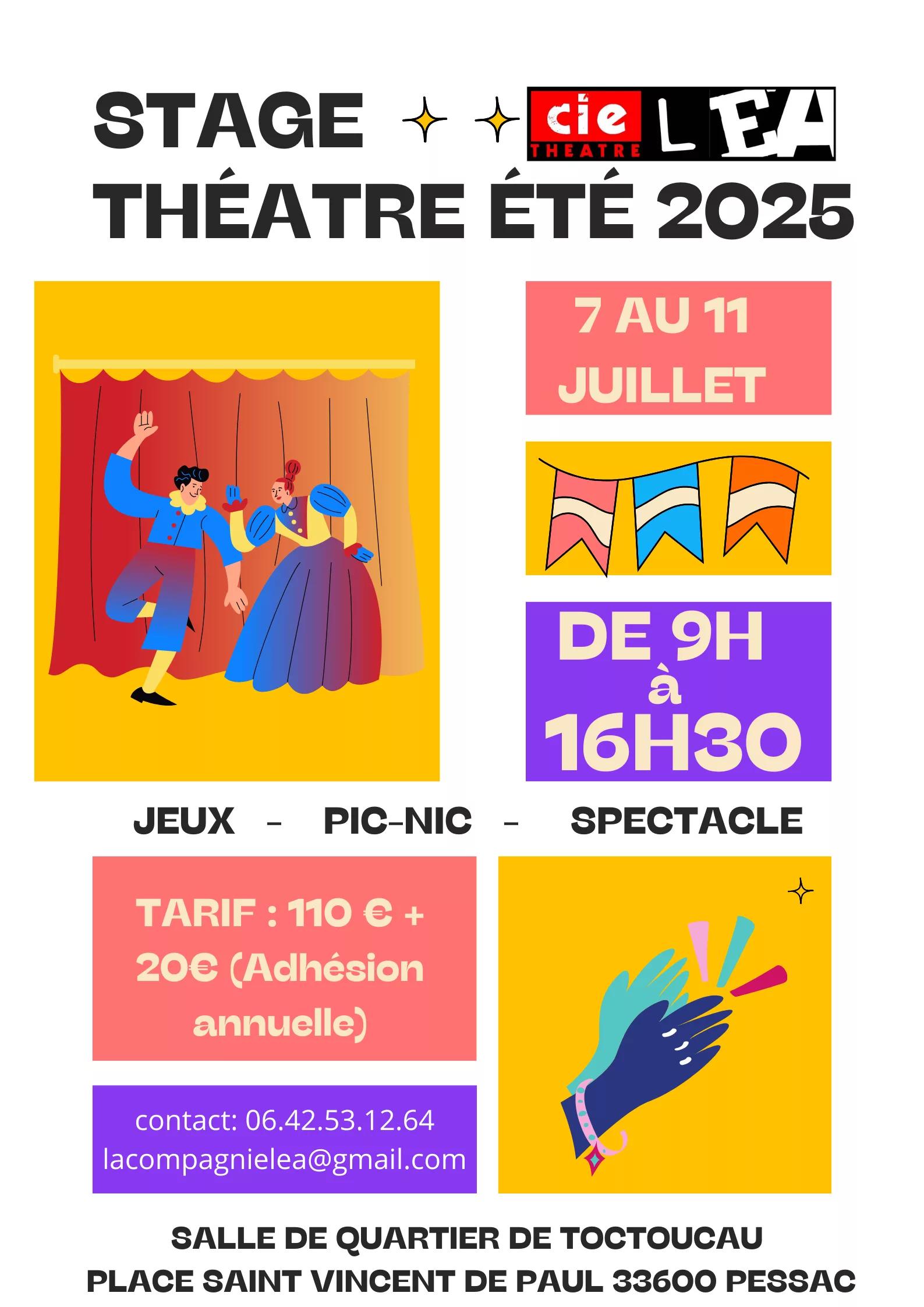 STAGE THEATRE DU 07 AU 11 JUILLET 2025
